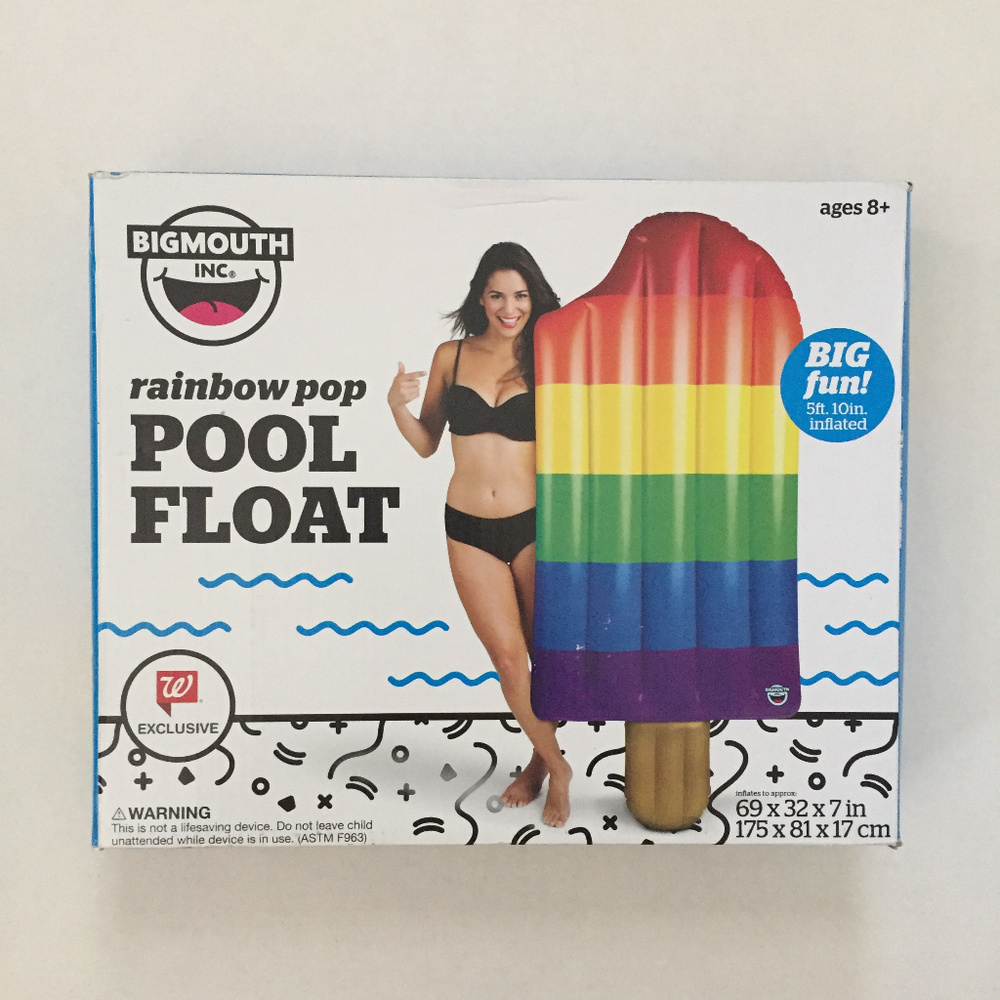 New BIGMOUTH Giant Rainbow Pop Inflatable Pool